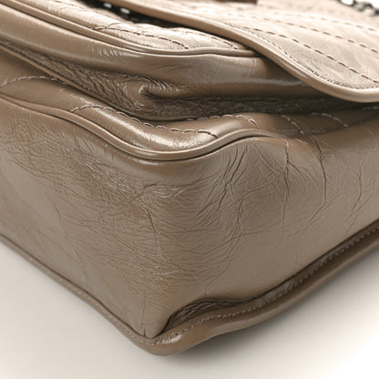 Saint Laurent Crinkled Calfskin Matelasse Monogram Medium Niki Chain Satchel Light Taupe 9 of 9