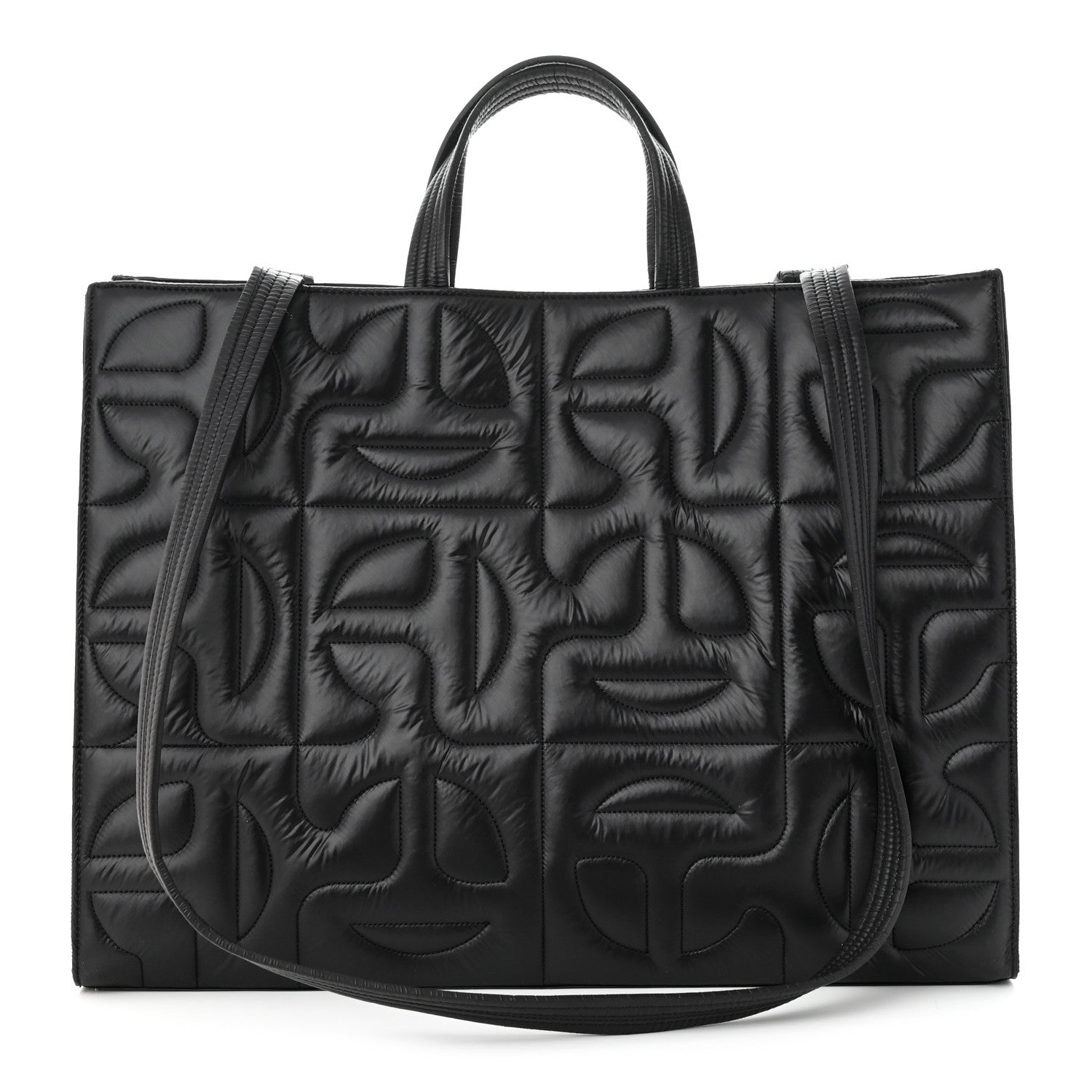 Telfar x MOOSE KNUCKLES Nylon Quilted Large Shopping Bag Black 1 of 10