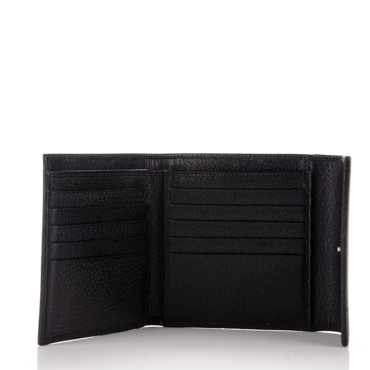 Monogram Compact Flap Wallet Black