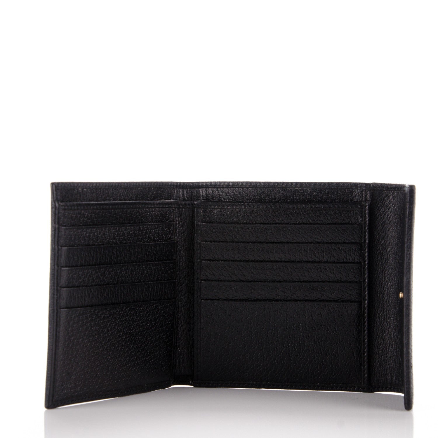 Gucci Monogram Compact Flap Wallet Black 5 of 7