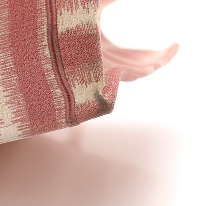 Christian Dior Canvas Embroidered Large Striped Book Tote Pink 12 of 13