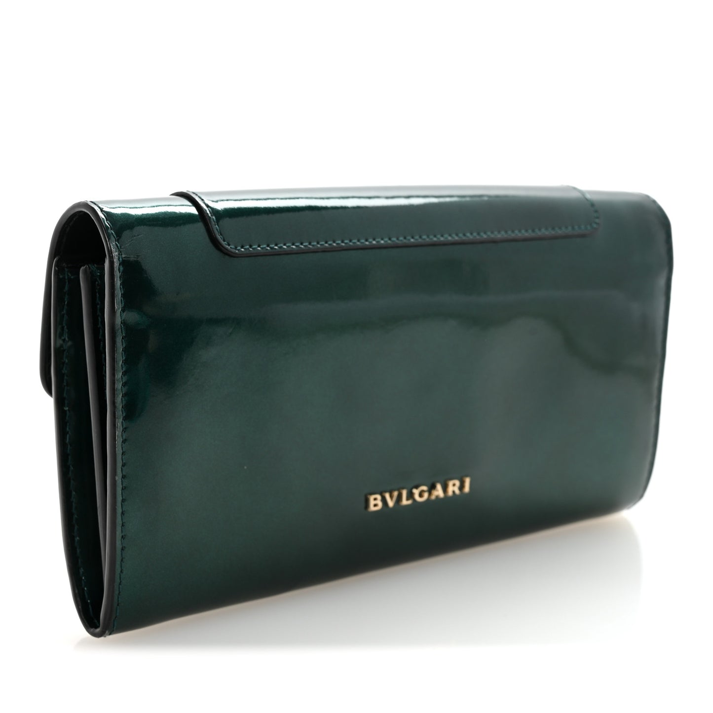 Metallic Calfskin Serpenti Forever Wallet Emerald