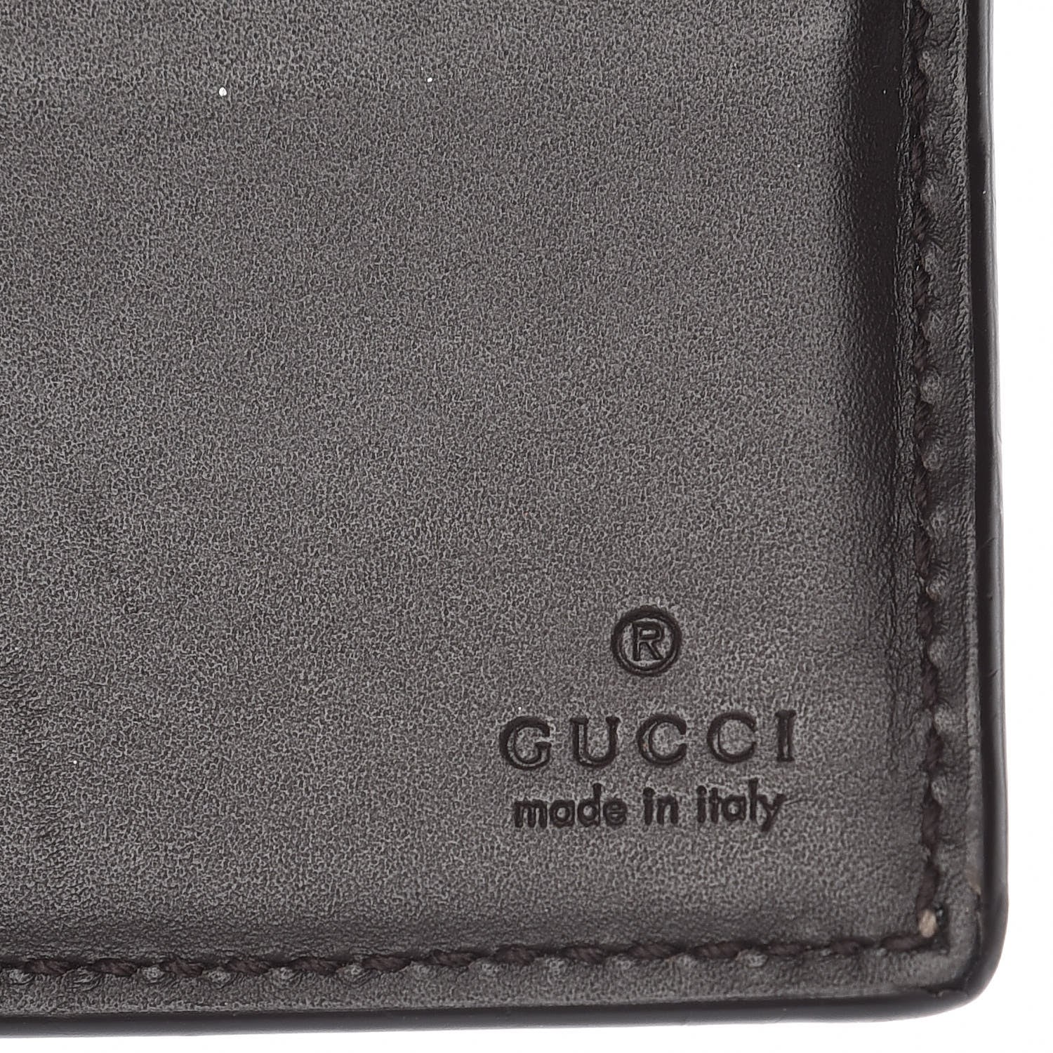 Gucci GG Supreme Monogram Selleria Calfskin Web New Web Bi-Fold Wallet Beige Ebony Cocoa 6 of 9