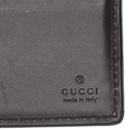 Gucci GG Supreme Monogram Selleria Calfskin Web New Web Bi-Fold Wallet Beige Ebony Cocoa 6 of 9
