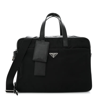 Prada Tessuto Nylon Saffiano Briefcase Black 1 of 15