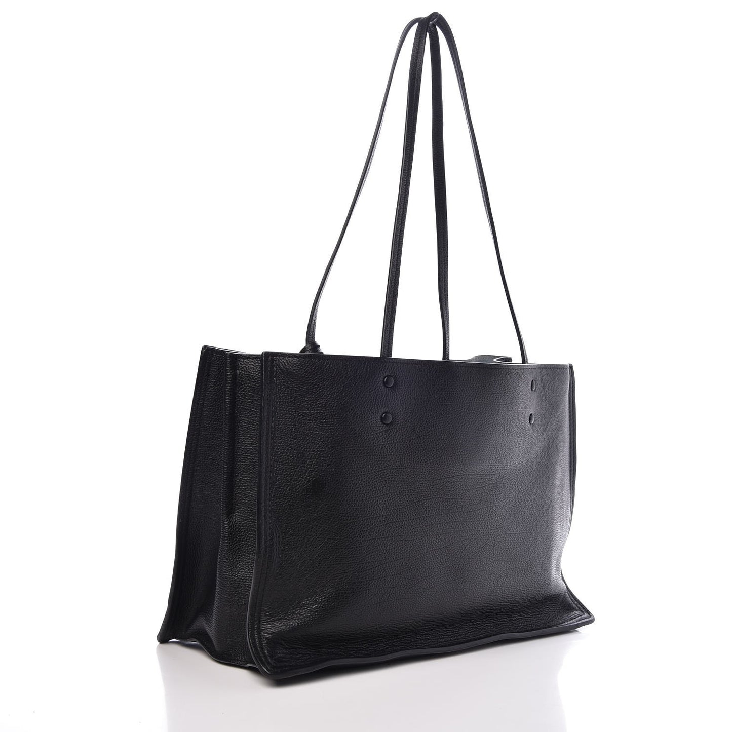 Glace Calf Etiquette Shopping Bag Black Astrale