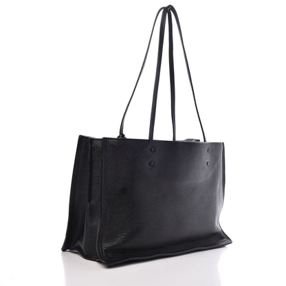 Prada Glace Calf Etiquette Shopping Bag Black Astrale 3 of 10