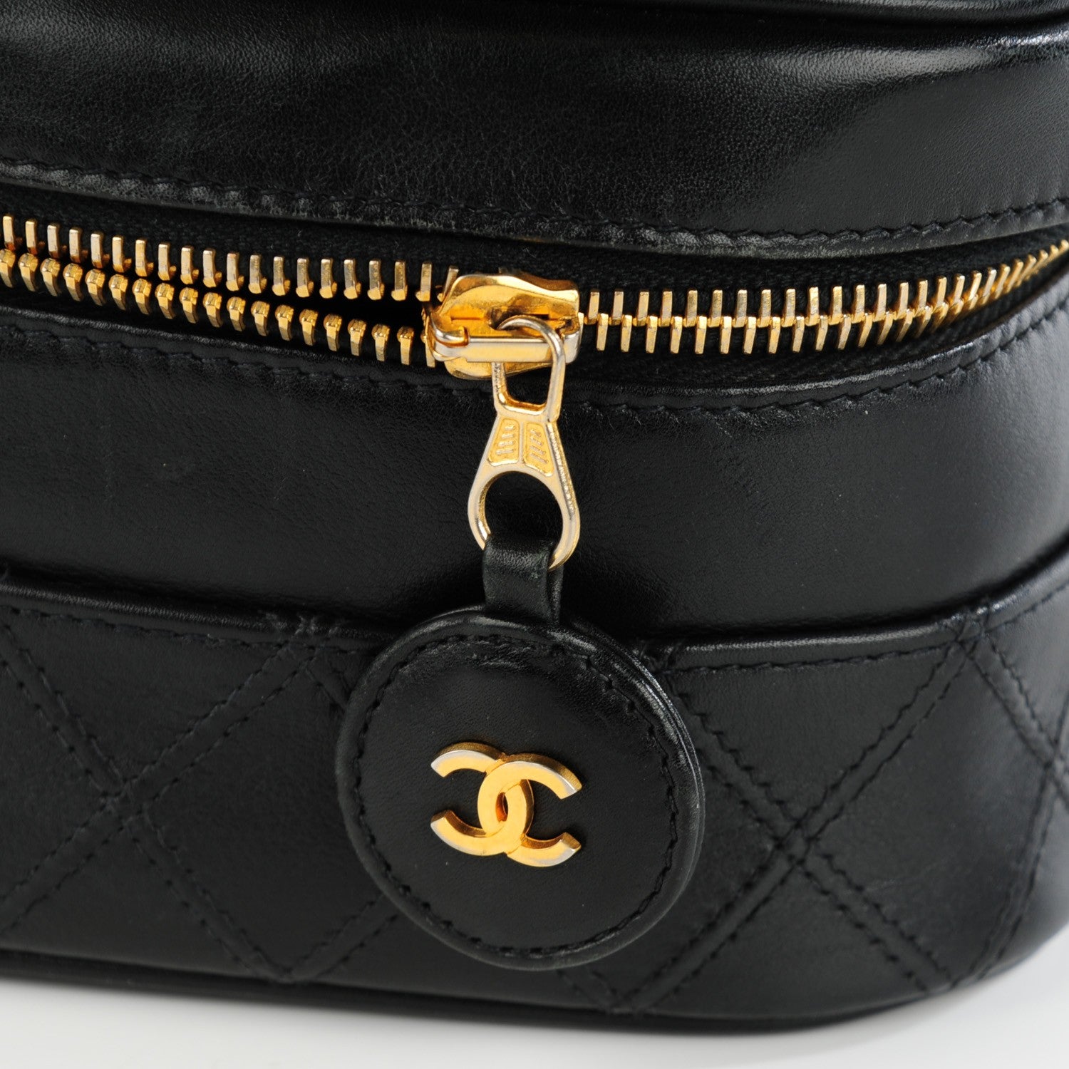 Chanel Calfskin Vanity Cosmetic Case Black 9 of 9