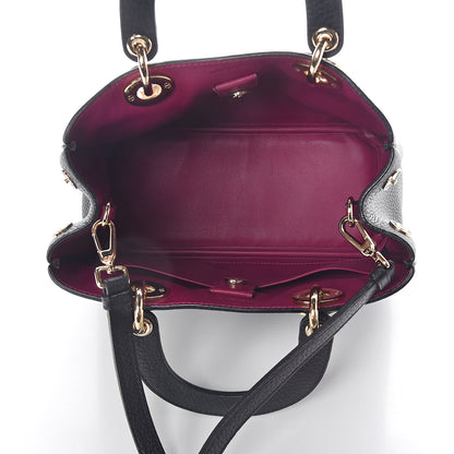 Christian Dior Bullcalf Small Diorissimo Tote Black Rose Indien 5 of 9