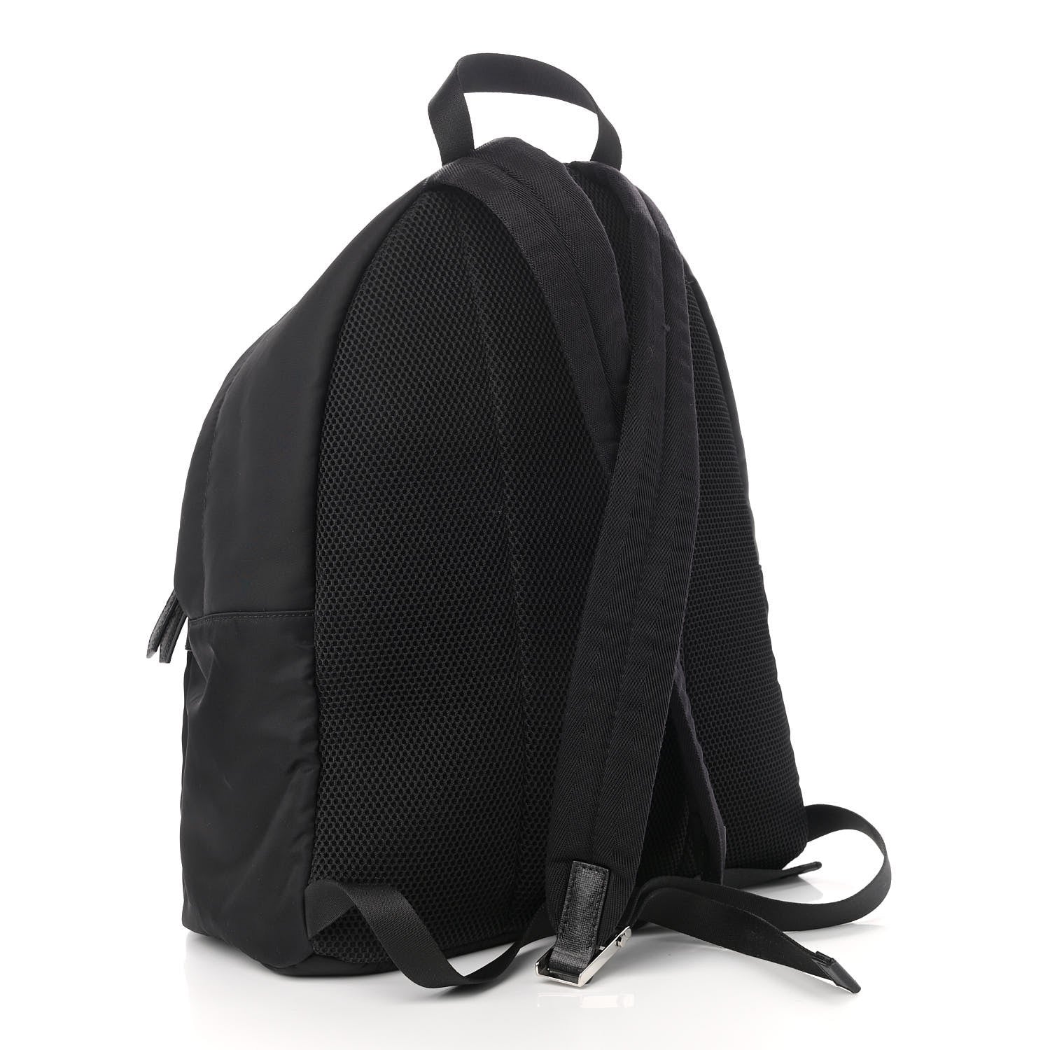 Fendi Nylon Vitello Elite Monster Eyes Rounded Backpack Black Yellow 3 of 11