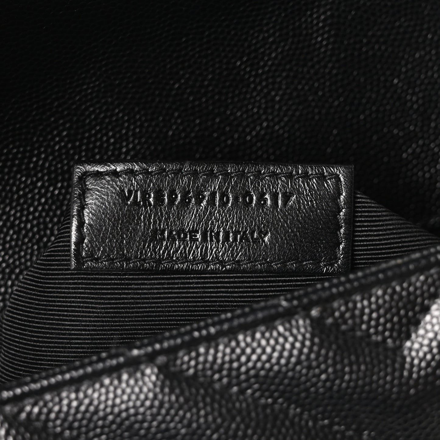 Grain De Poudre Textured Mixed Matelasse Large Triquilt Monogram Satchel Black