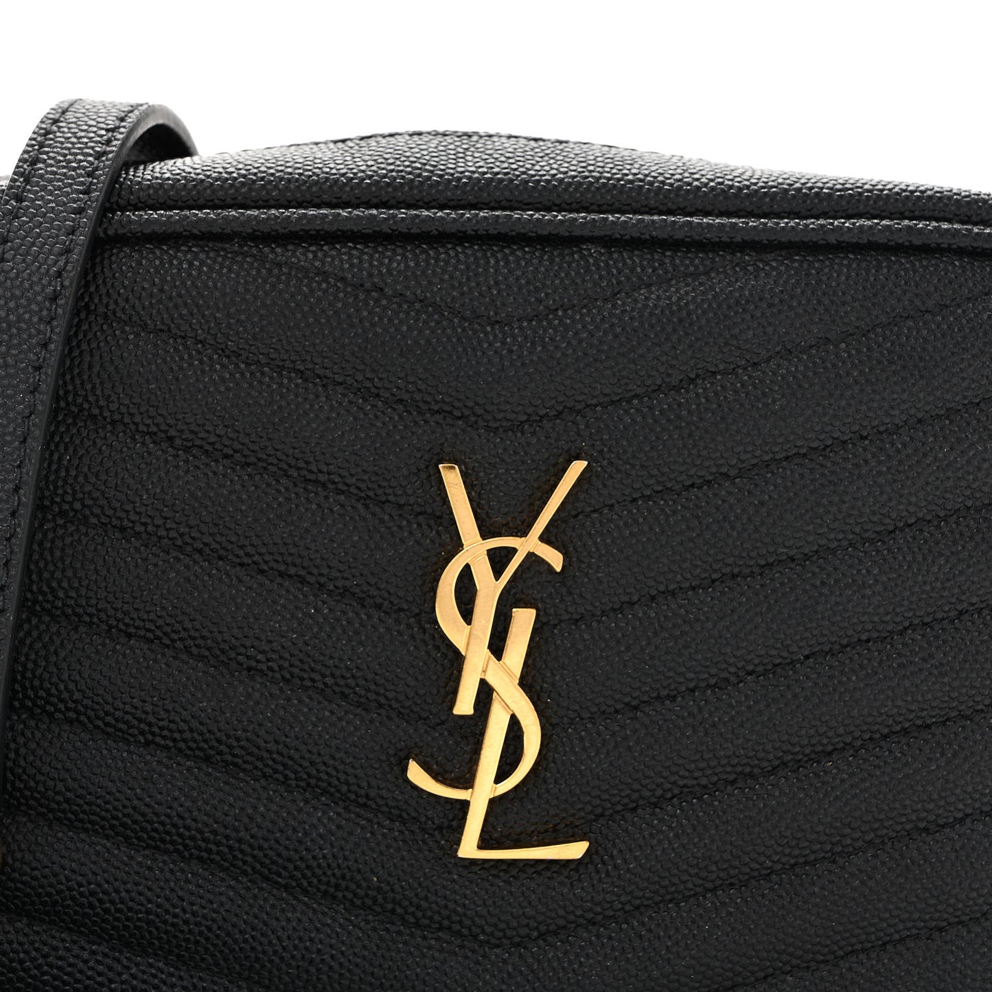 Grain De Poudre Matelasse Monogram Mini Lou Camera Bag Black