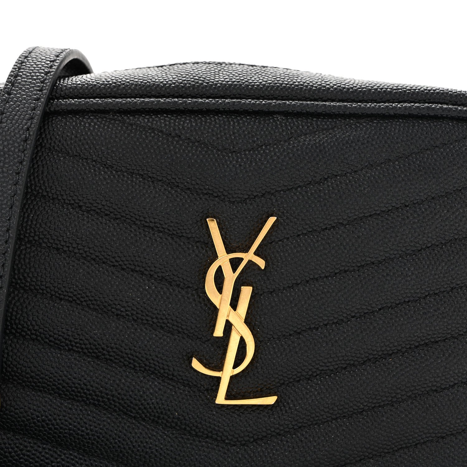 Saint Laurent Grain De Poudre Matelasse Monogram Mini Lou Camera Bag Black 8 of 13