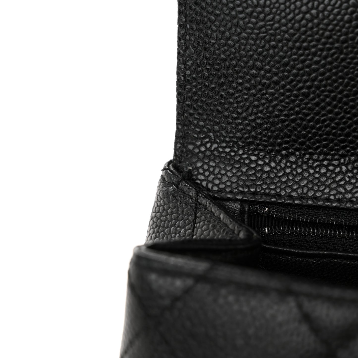 Caviar Quilted Jumbo Kelly Flap Black