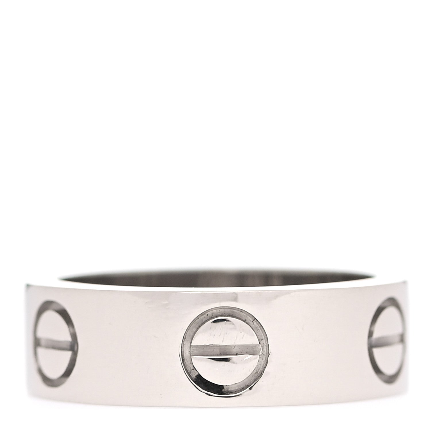 Cartier 18K White Gold 5.5mm LOVE Ring 48 4.5 3 of 4