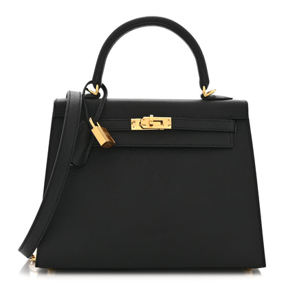 Hermes Epsom Kelly Sellier 25 Black 1 of 11