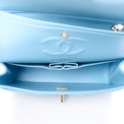 Chanel Caviar Quilted Small Double Flap Light Blue 5 of 12