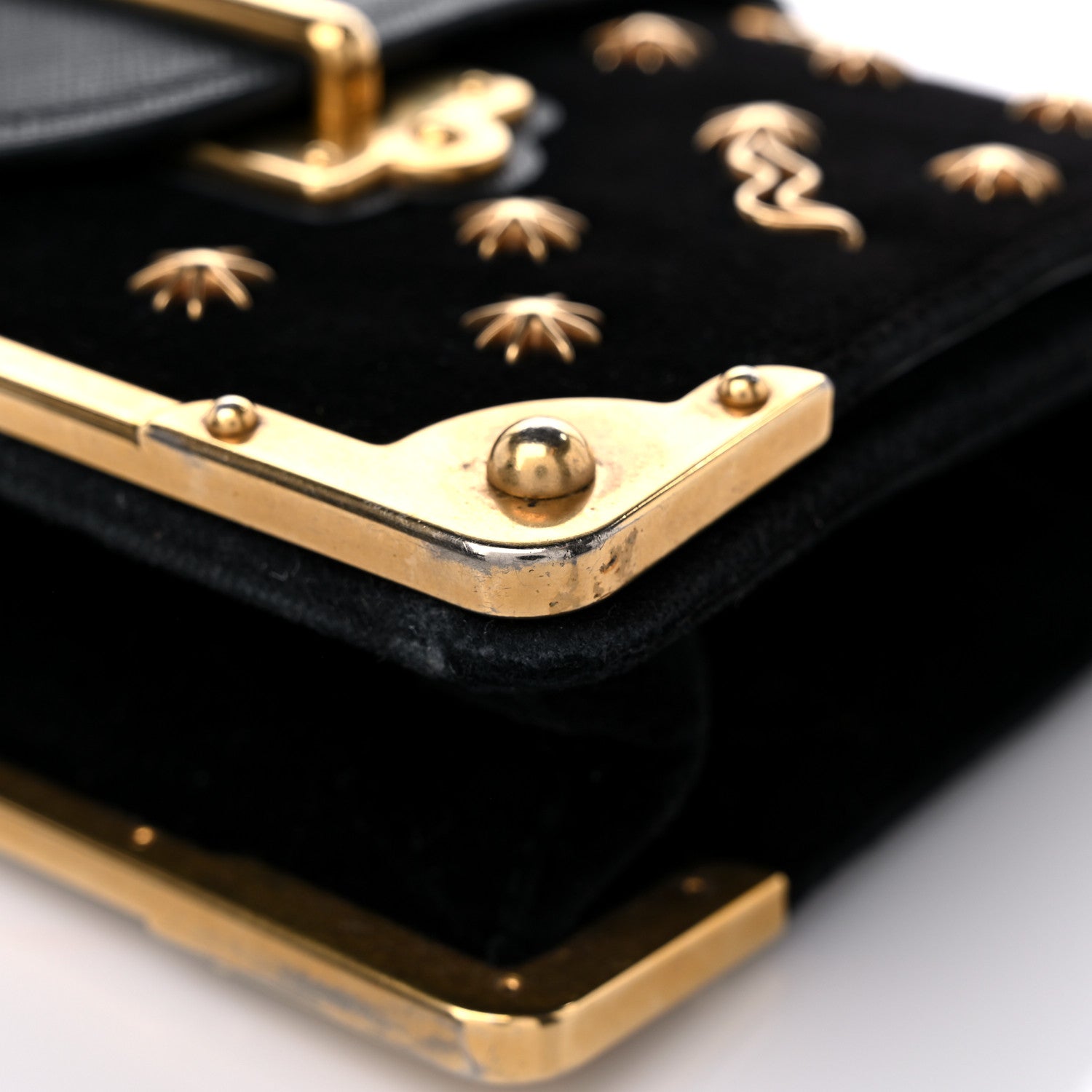 Prada Velvet Cahier Astrology Bag Black 8 of 15