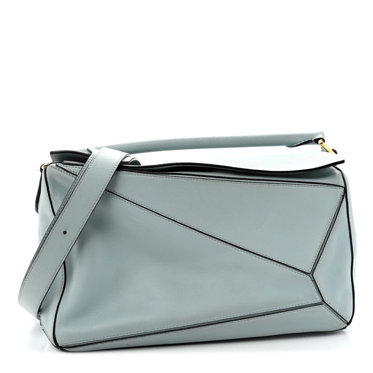 Calfskin Small Puzzle Bag Light Blue