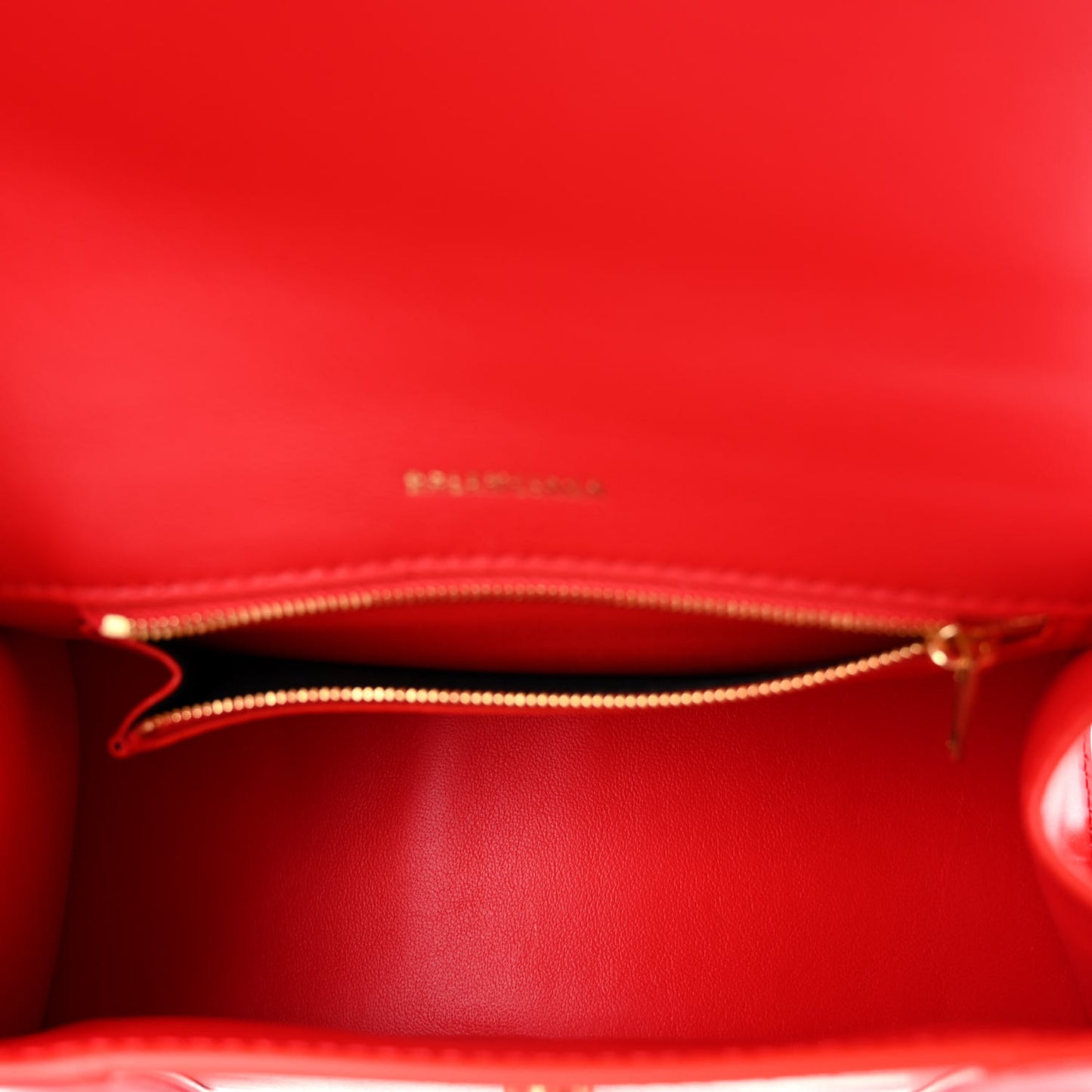 Shiny Box Calfskin Small Hourglass Top Handle Bag Bright Red
