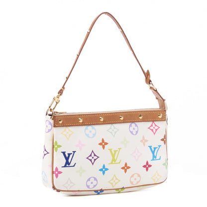 Louis Vuitton Monogram Multicolor Pochette Accessories White 2 of 7