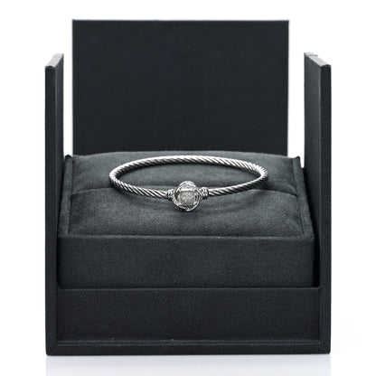 David Yurman Sterling Silver Diamond 3mm Infinity Bracelet 4 of 4