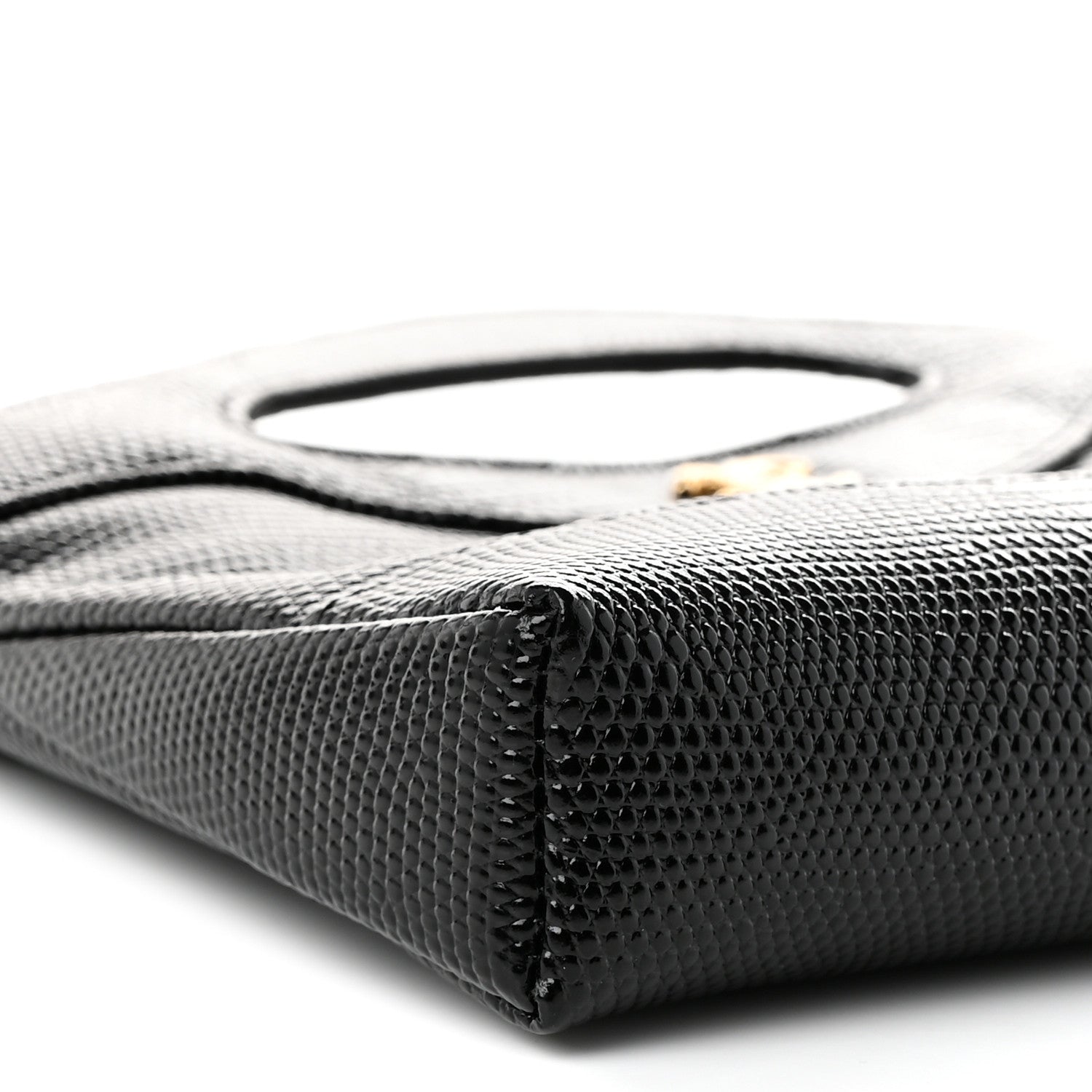 Chanel Calfskin Lizard Embossed Quilted Nano 31 Shopping Bag Black 8 of 10