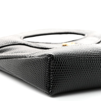 Chanel Calfskin Lizard Embossed Quilted Nano 31 Shopping Bag Black 8 of 10