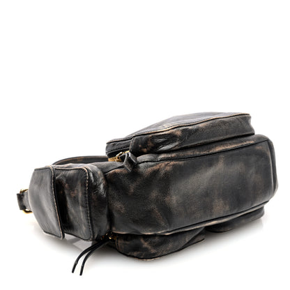 Miu Miu Distressed Nappa Pocket Bag  Sand Coffee 4 of 9