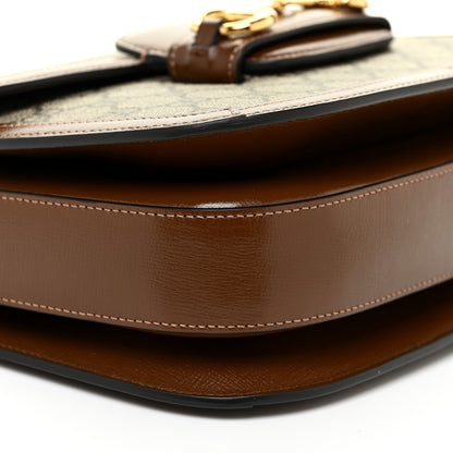 Gucci GG Supreme Monogram Horsebit 1955 Shoulder Bag Beige Brown Sugar 8 of 10