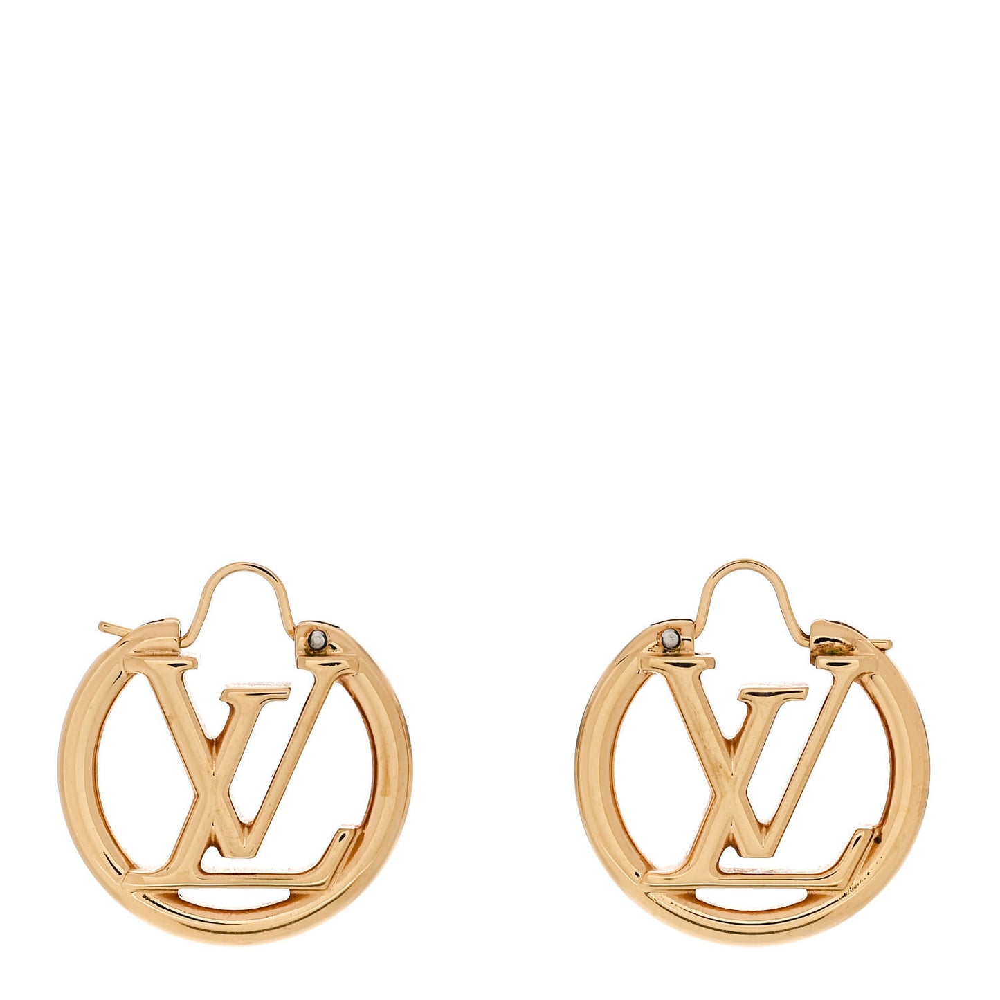 Metal Small Louise Hoop Earrings Gold