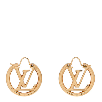 Louis Vuitton Metal Small Louise Hoop Earrings Gold 1 of 5