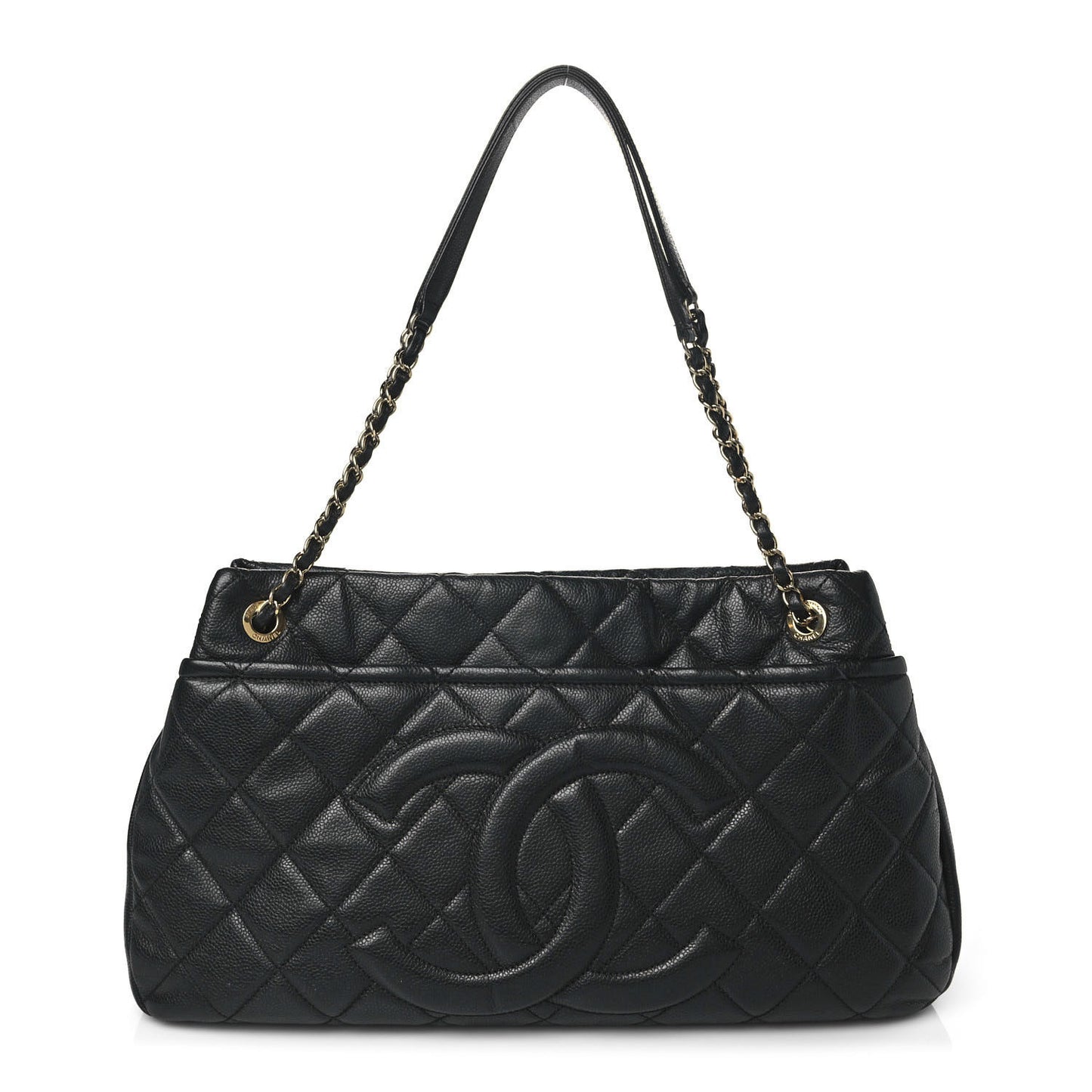 Caviar Quilted Timeless CC Soft Tote Black