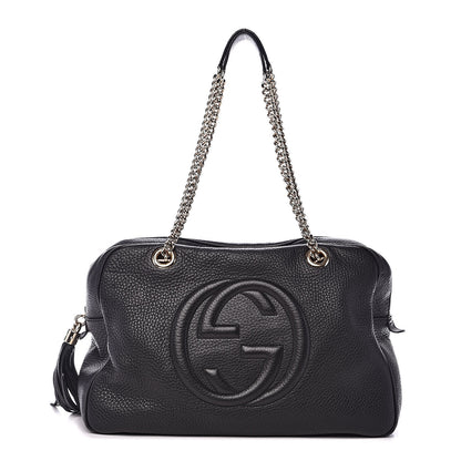 Gucci Pebbled Calfskin Medium Soho Bowler Black 1 of 15