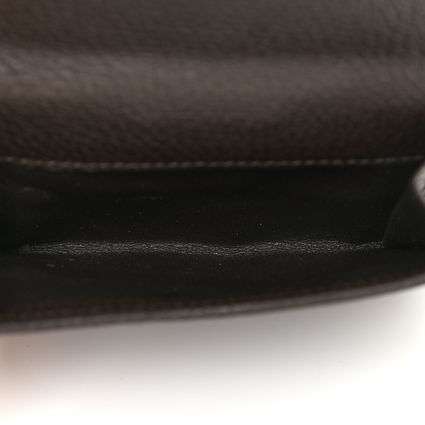 Calfskin Denim Monogram French Flap Wallet Brown