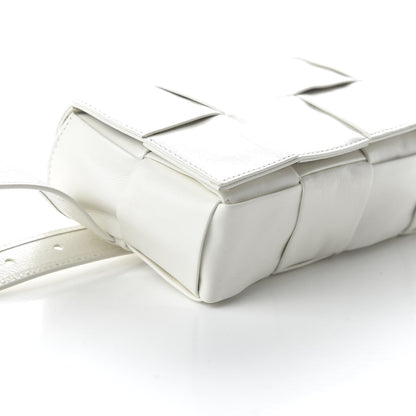 Bottega Veneta Paper Calfskin Intrecciato Cassette Belt Bag White 6 of 9