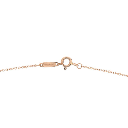 Tiffany 18K Rose Gold Diamond Small T Smile Pendant Necklace 4 of 5