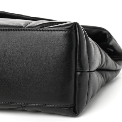 Saint Laurent Lambskin Quilted Small Loulou Puffer Monogram Chain Satchel Black 11 of 11