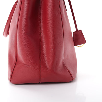 Prada Saffiano Lux Large Tote Fuoco 16 of 17