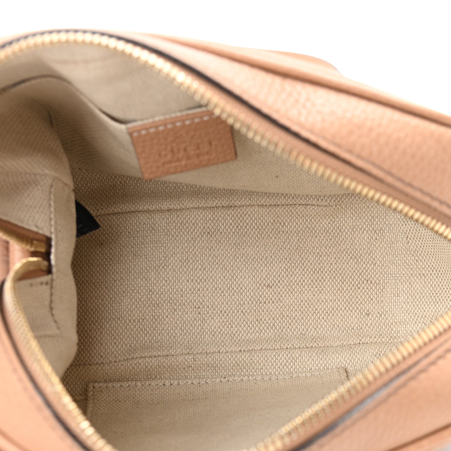 Pebbled Calfskin Small Soho Disco Bag Camelia