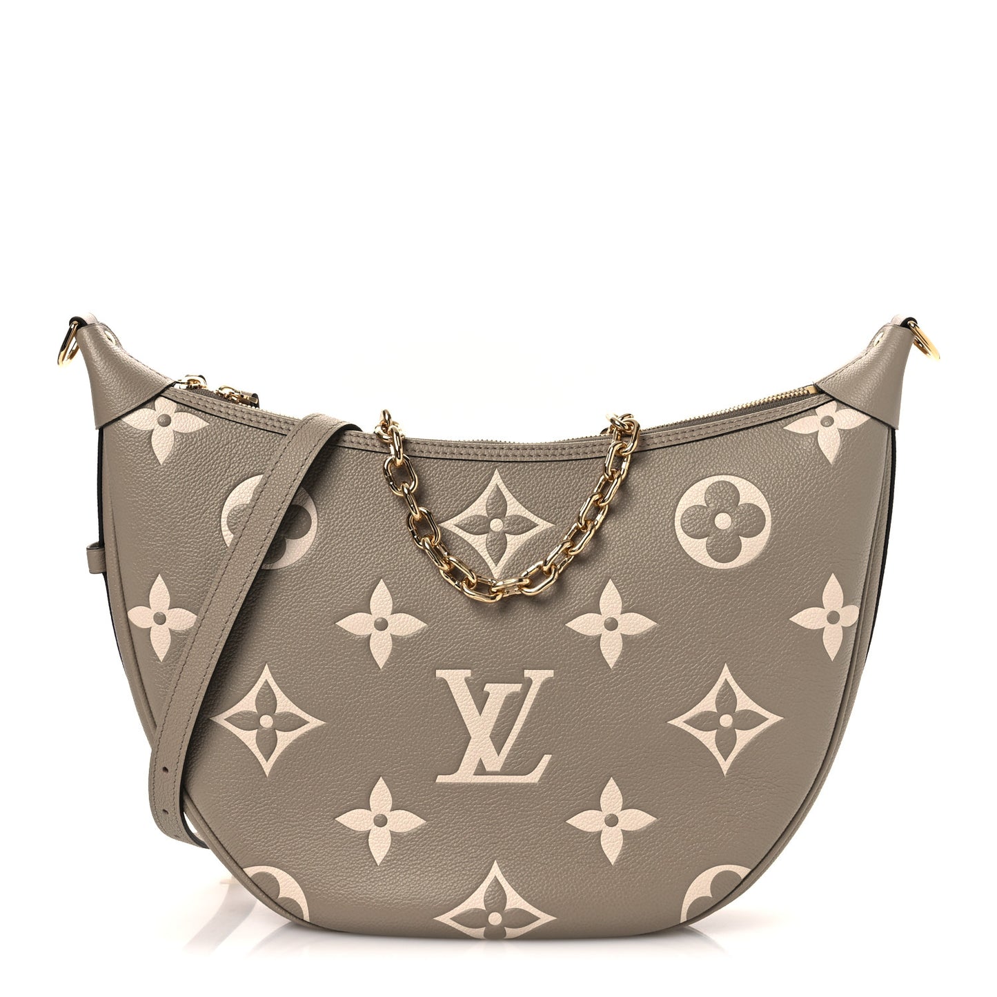 Empreinte Monogram Giant Loop Hobo Dove Gray Cream