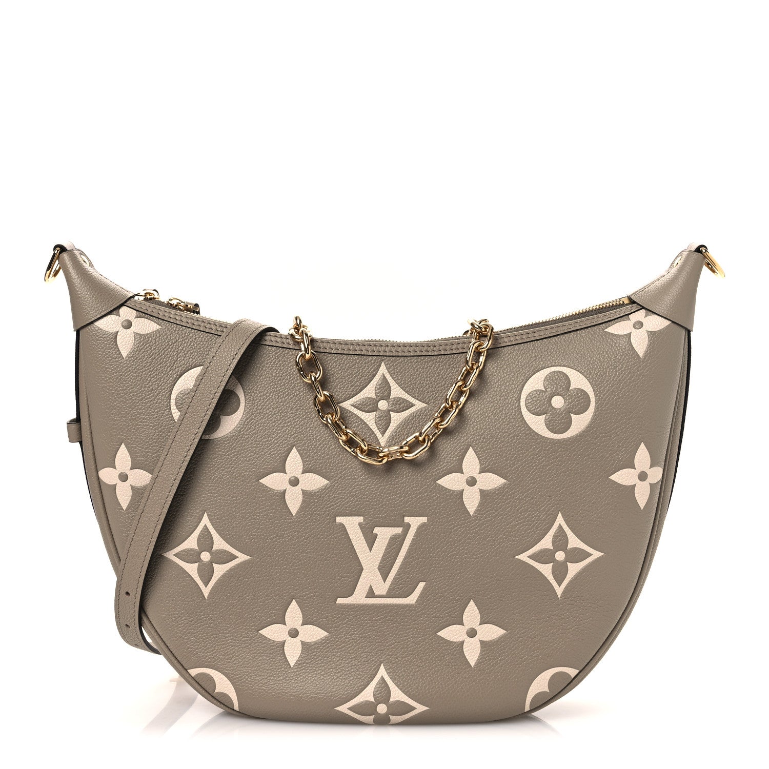 Louis Vuitton Empreinte Monogram Giant Loop Hobo Dove Gray Cream 1 of 13