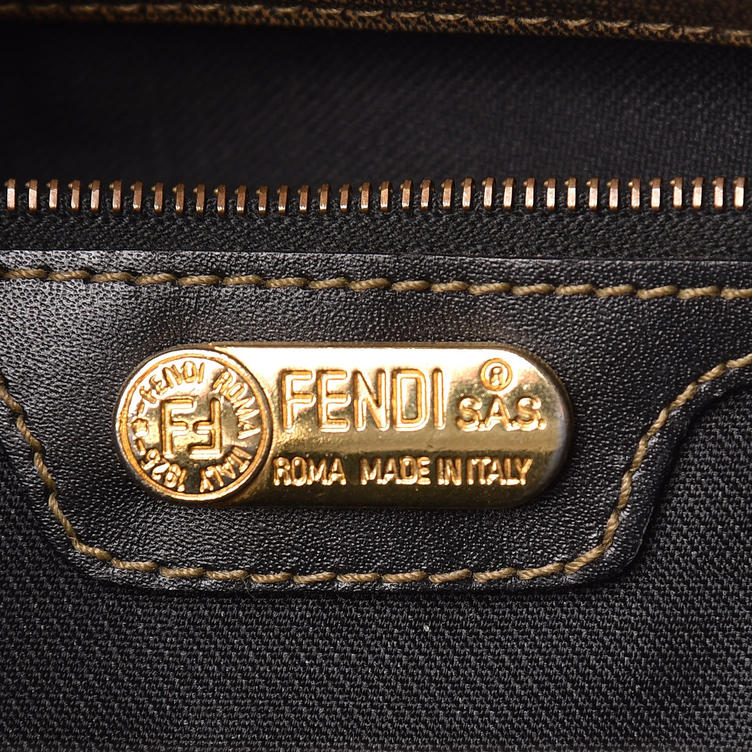 Fendi Canvas Roma 1925 Tote Tobacco 6 of 19