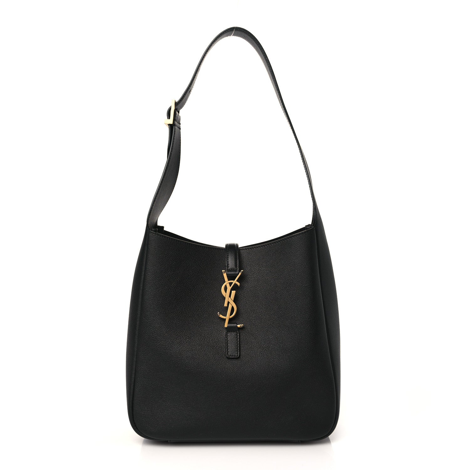 Saint Laurent Smooth Calfskin Small Le 5 A 7 Soft Hobo Black 1 of 7