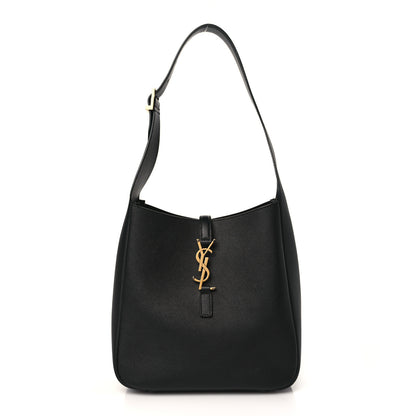 Saint Laurent Smooth Calfskin Small Le 5 A 7 Soft Hobo Black 1 of 7