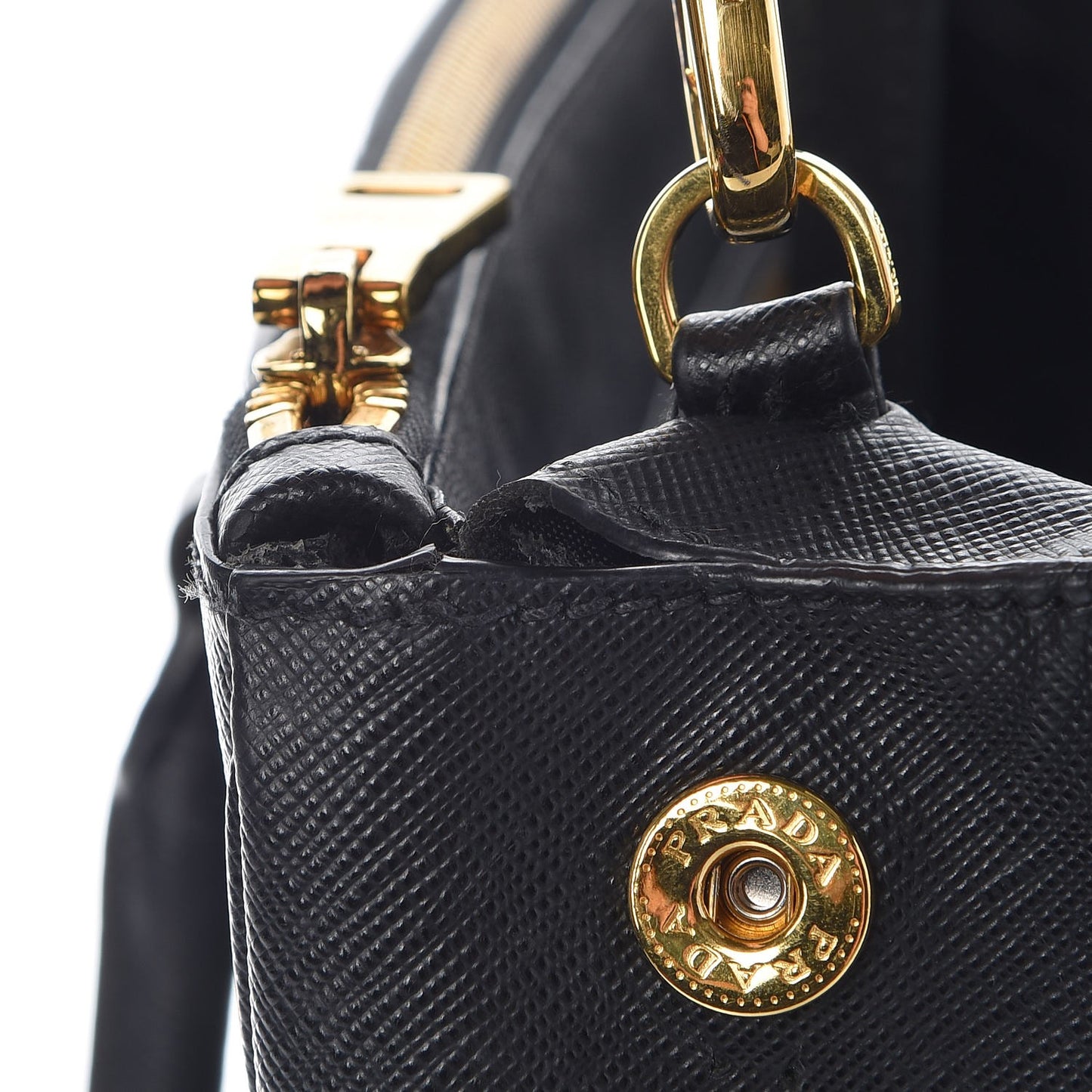 Saffiano Large Galleria Double Zip Tote Black