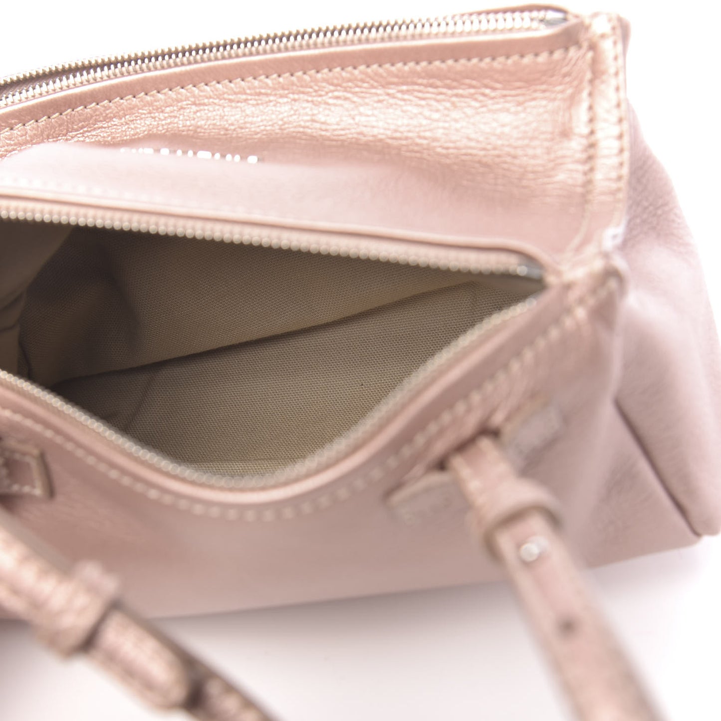 Metallic Sugar Goatskin Mini Pandora Light Pink