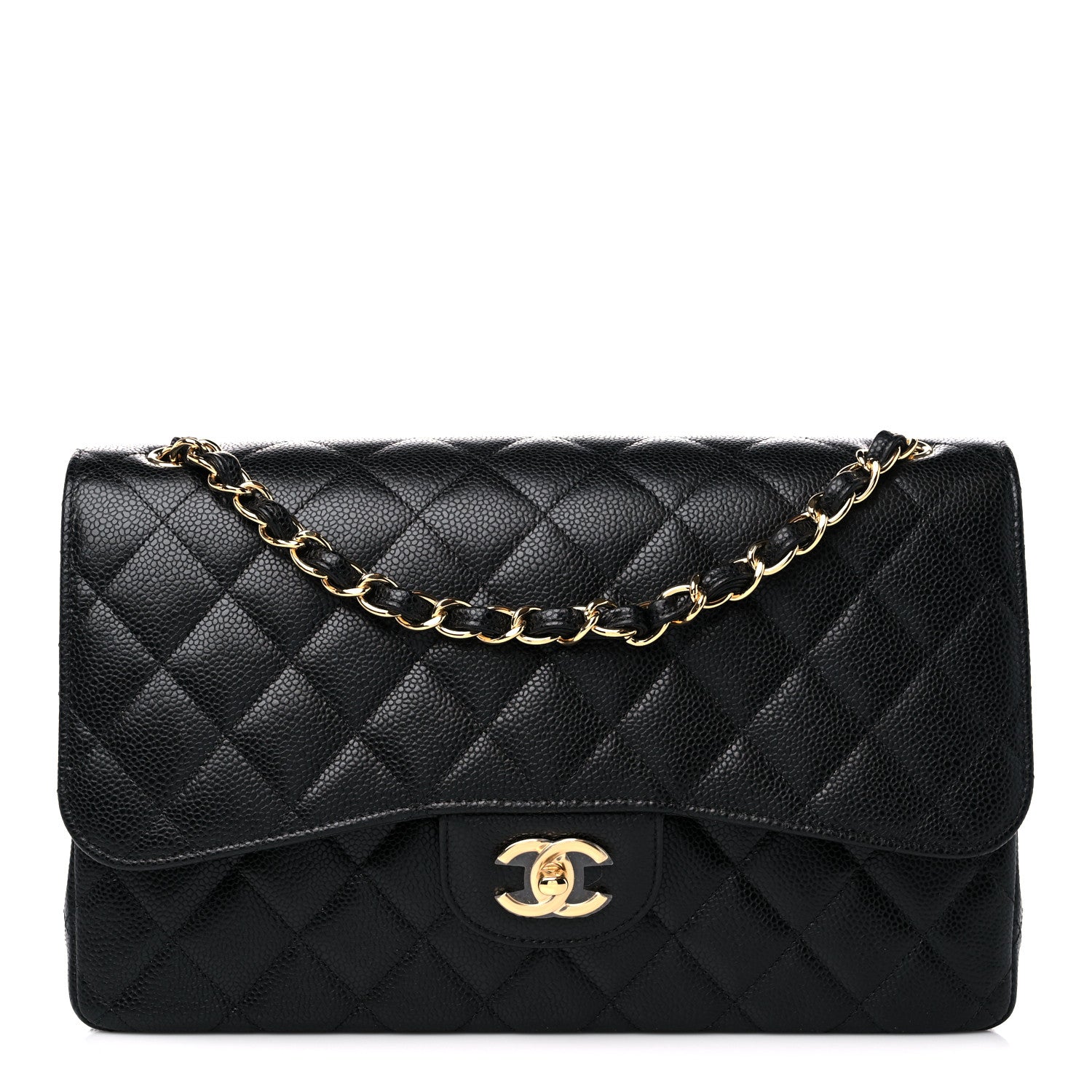 Chanel Caviar Quilted Jumbo Double Flap Black 1 of 9