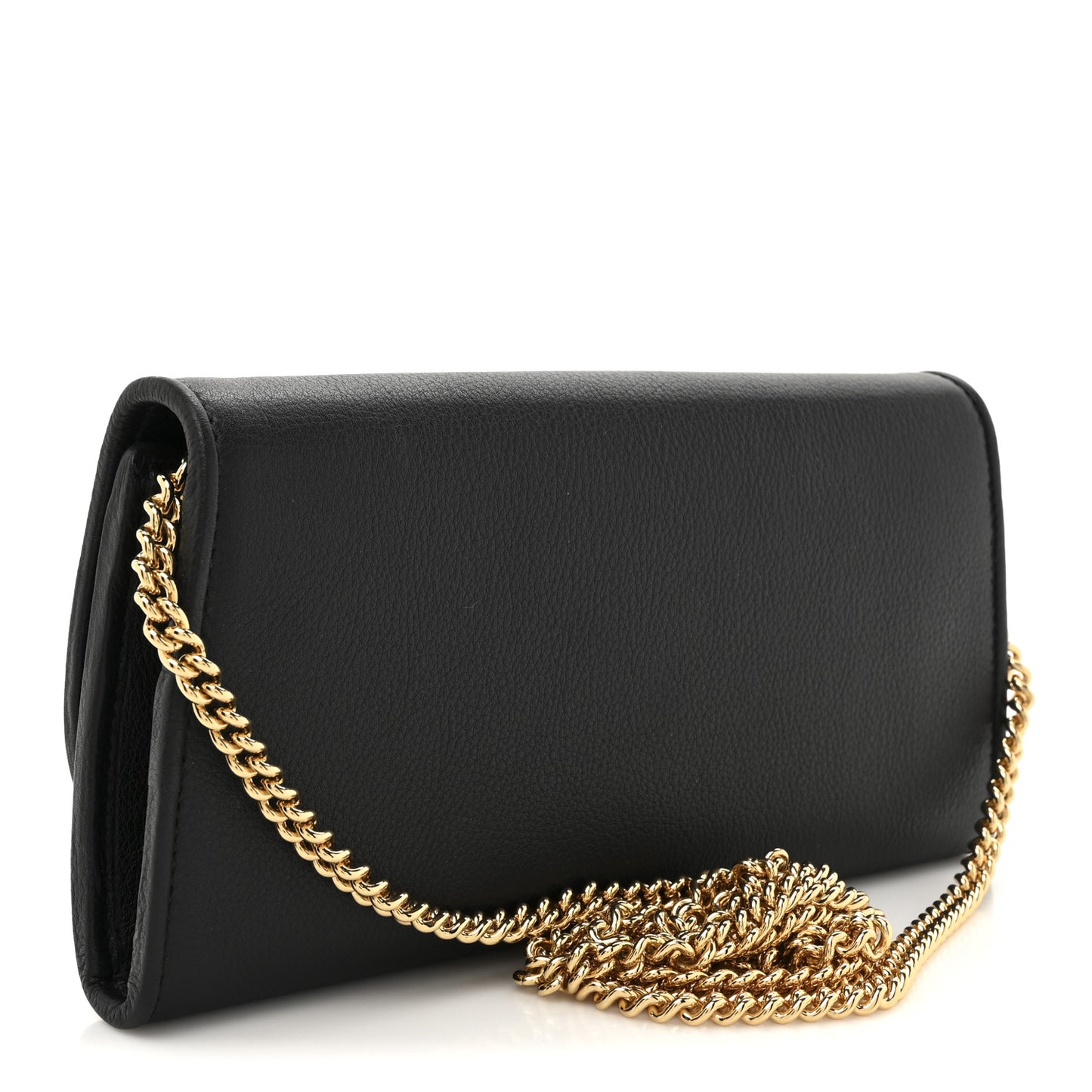 Roxy Calfskin Blondie Continental Chain Wallet Black