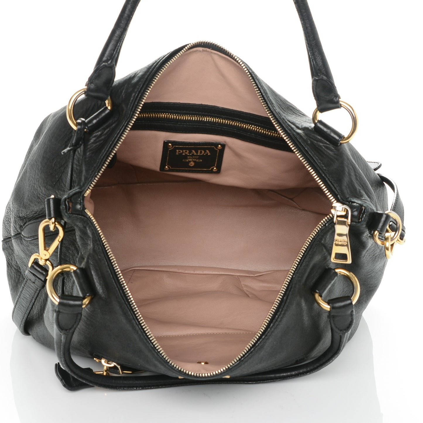 Soft Calf Shoulder Bag Nero Black